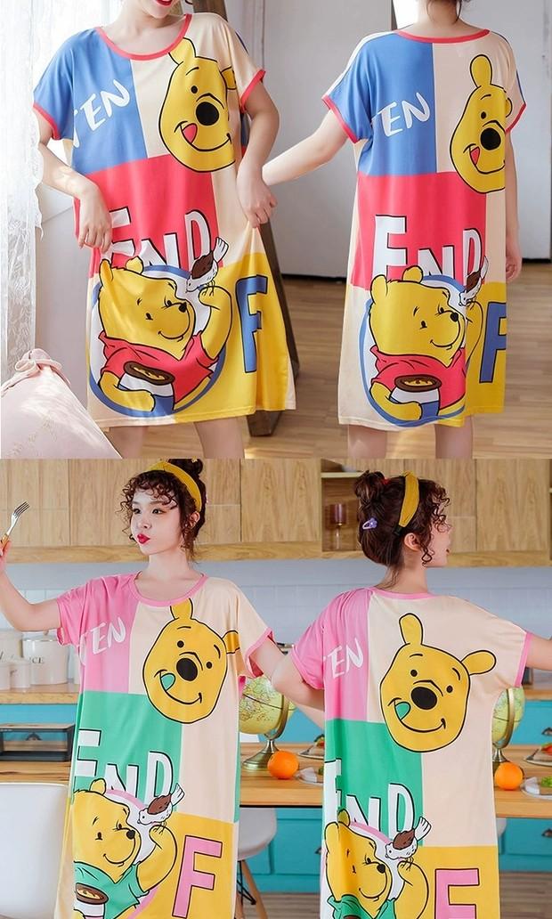 Pooh bear sleepwear dress Women s Fashion Muslimah Fashion Dresses on Carousell