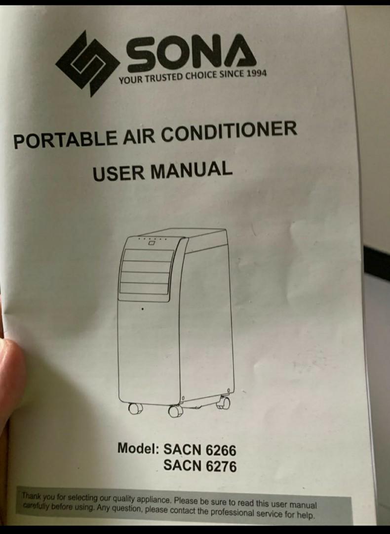 Portable Aircon SONA 6266 (free open door window kit), TV & Home