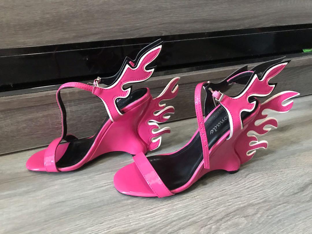 Prada flame wedges top