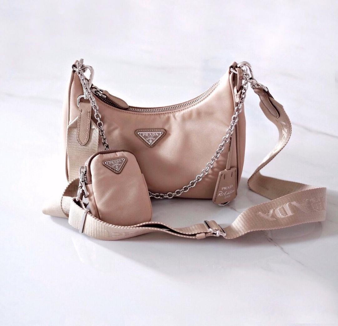 Prada Multipochette Nude Beige