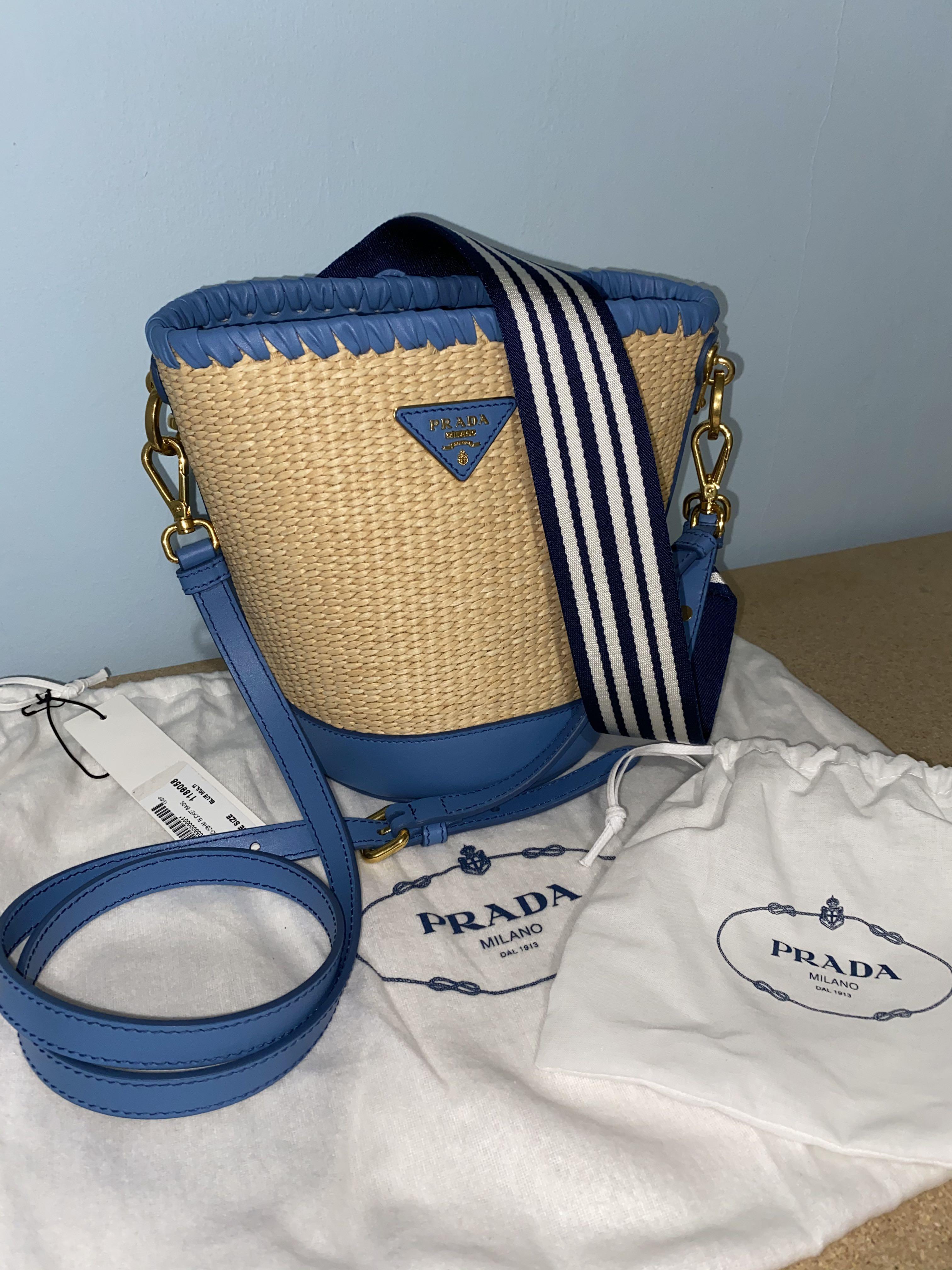 prada raffia bag