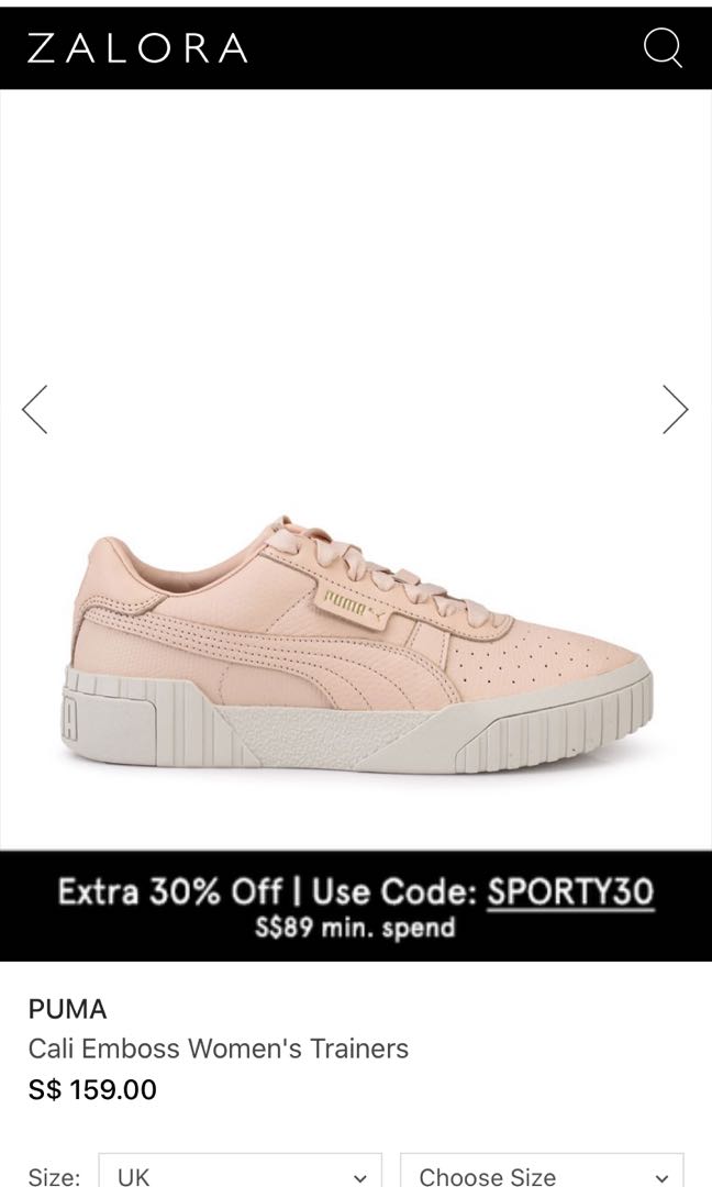 puma cali emboss pink