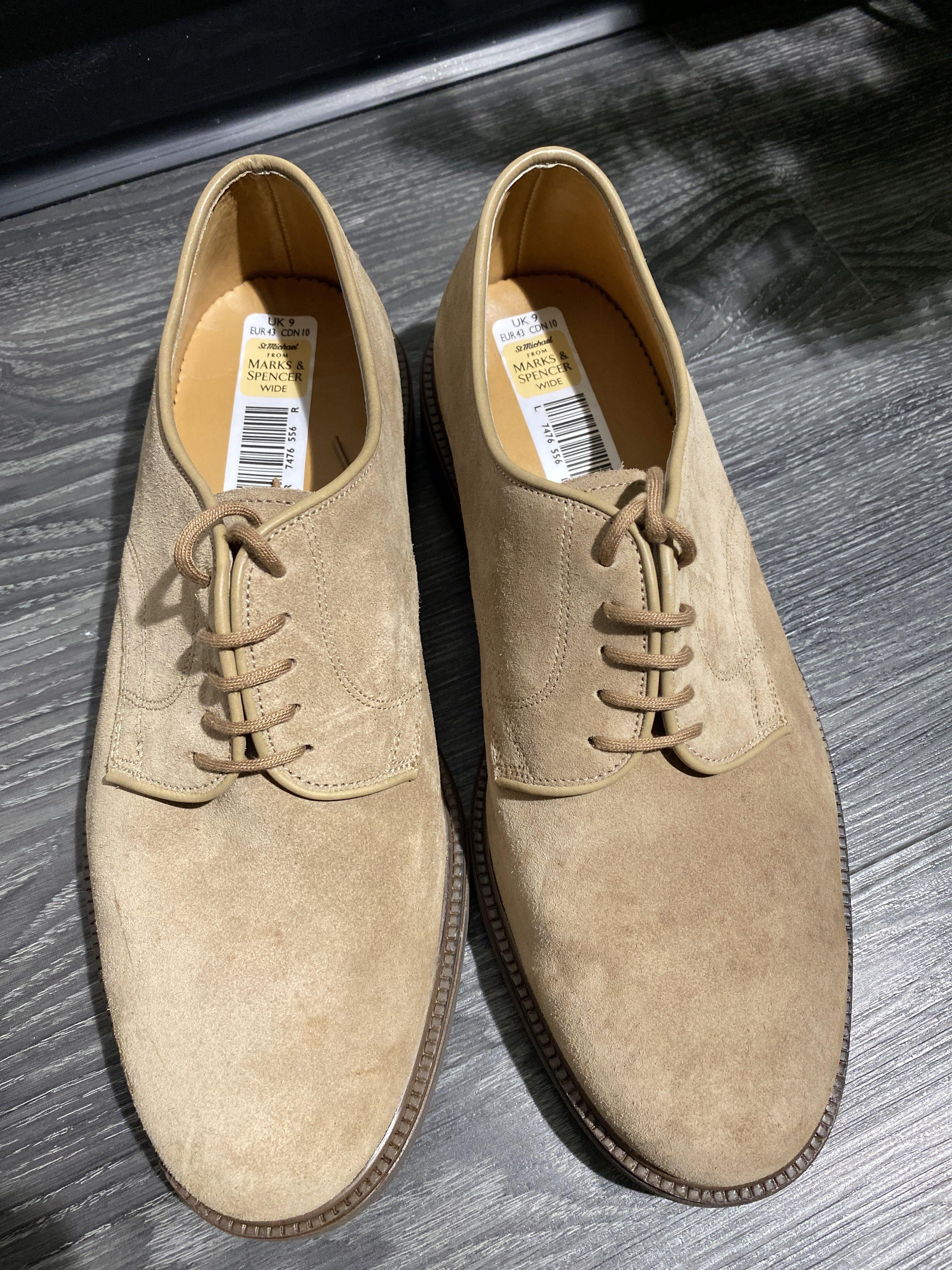 Made in UK Suede Beige Full leather shoes Marks and Spencer