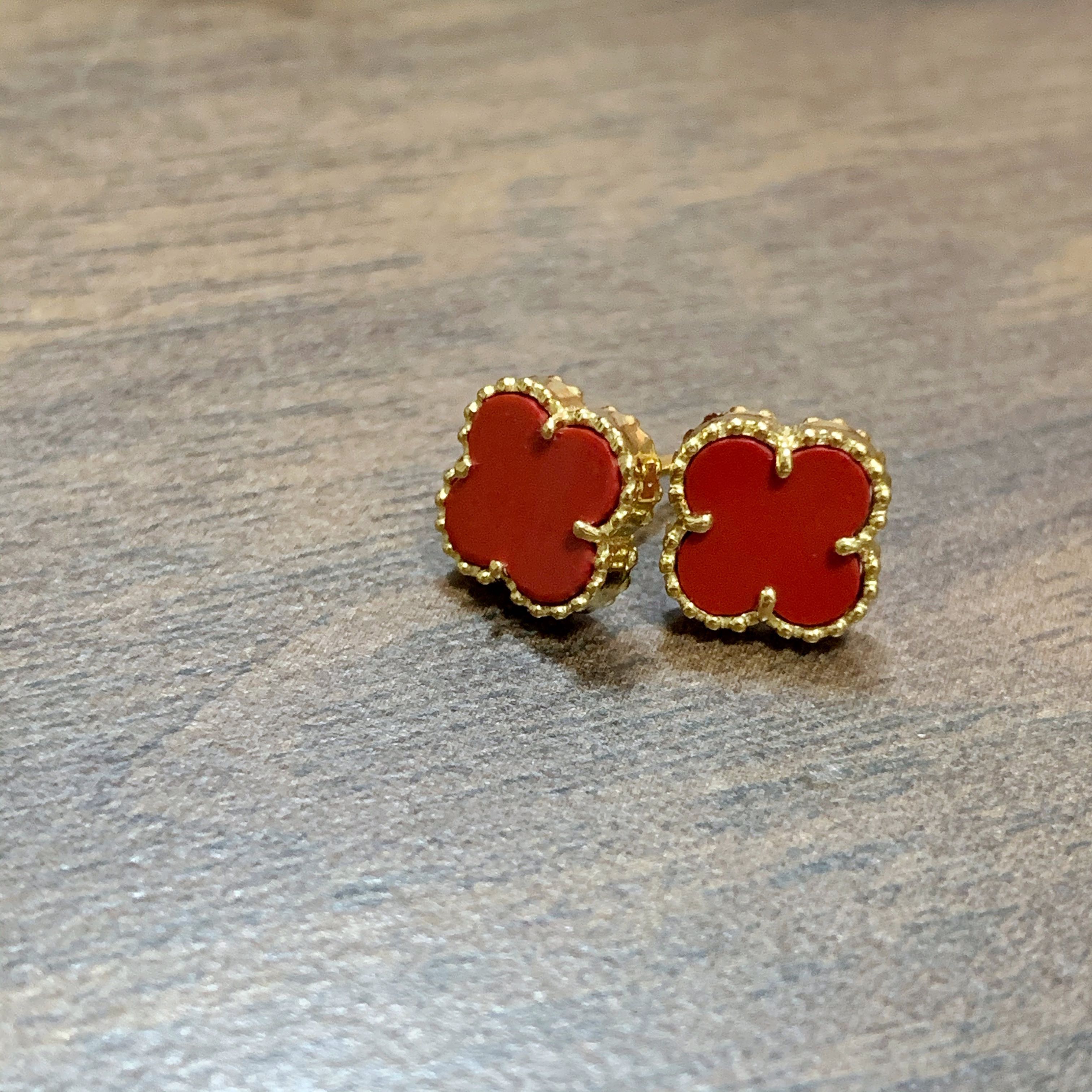 Vca red earrings deals