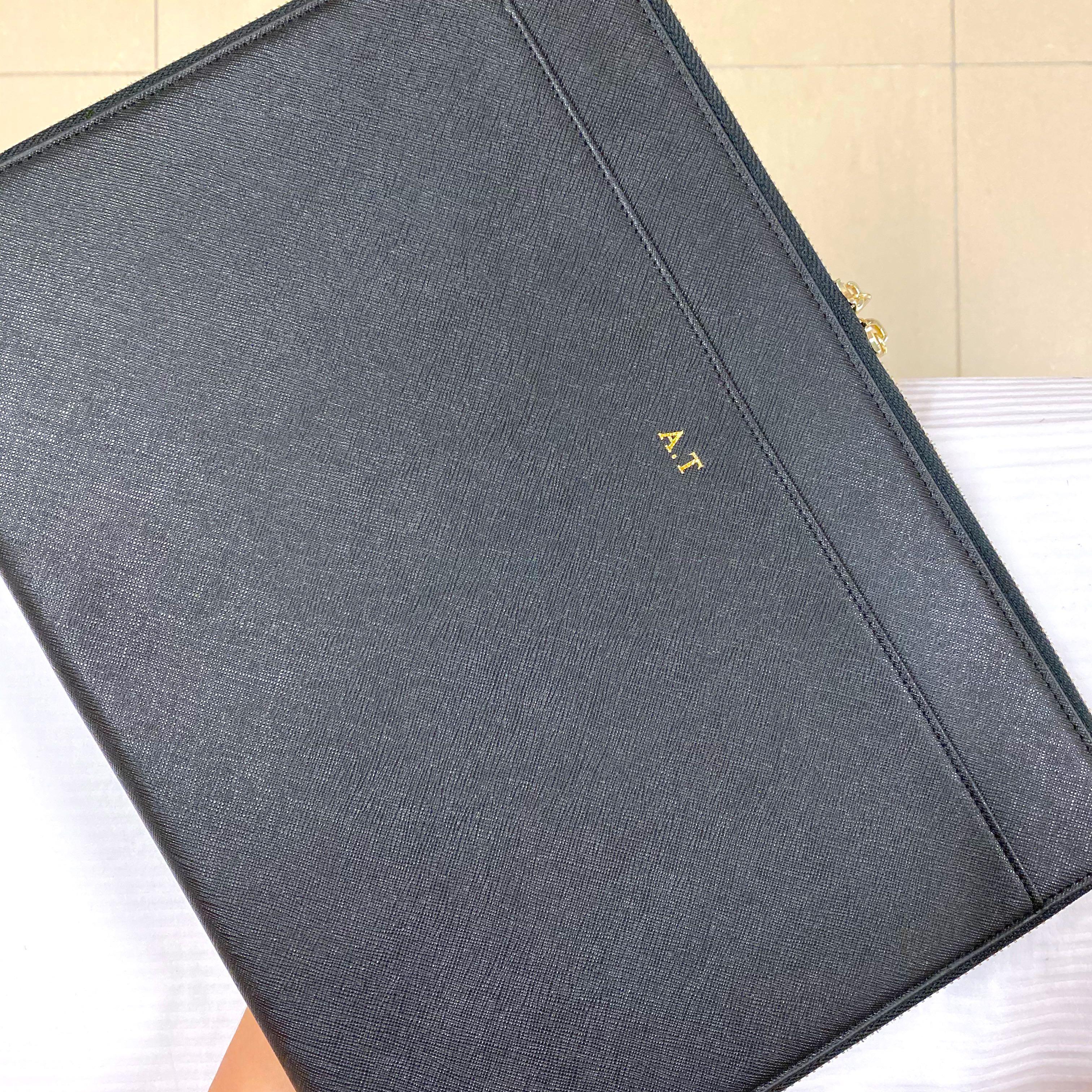 Saffiano leather 2025 laptop sleeve