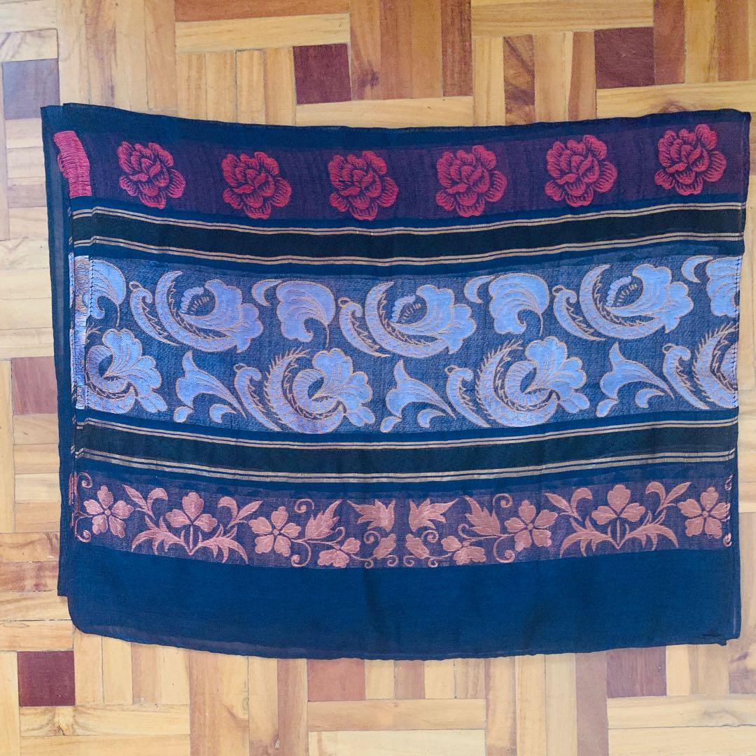 navy sheer shawl