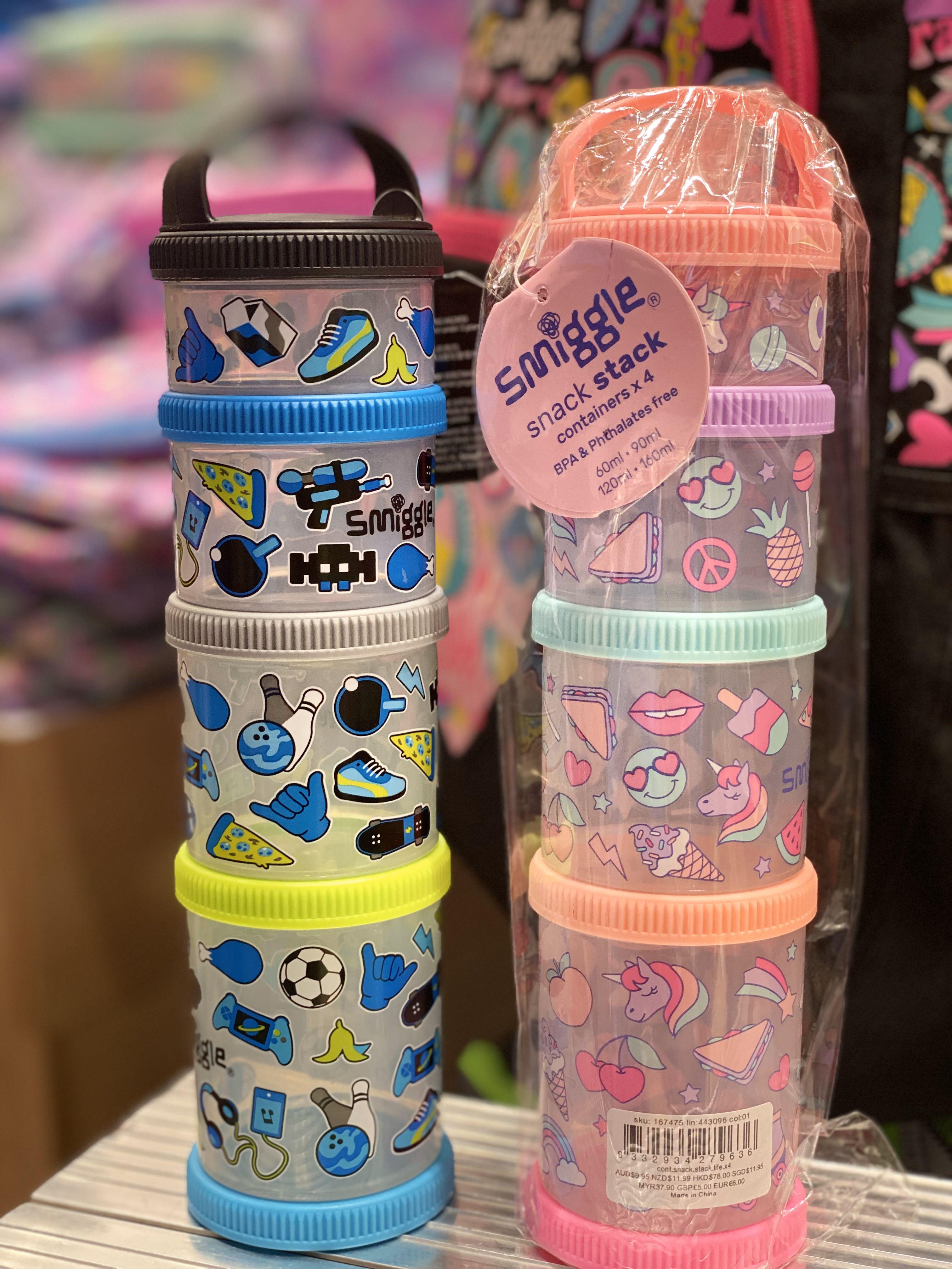 SMIGGLE Snack Stack Container x4, Babies & Kids, Going Out, Other