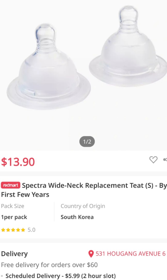 Spectra Wide neck Teats