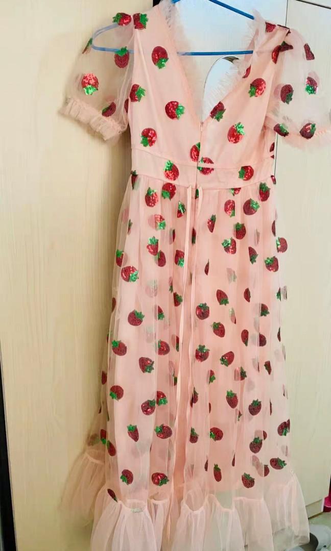 [PO] Strawberry Dress summer dress sundress tea dress cottagecore dress ...