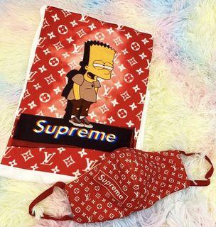 Stylish LV Supreme Inspired Breathable Adult FaceMask