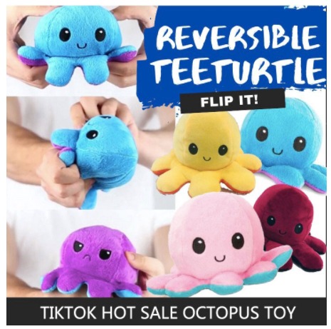 reversible plush turtle