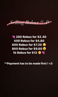 Robux For Roblox Get 10 Toys Games Video Gaming In Game Products On Carousell - buy 200 robux limited sale