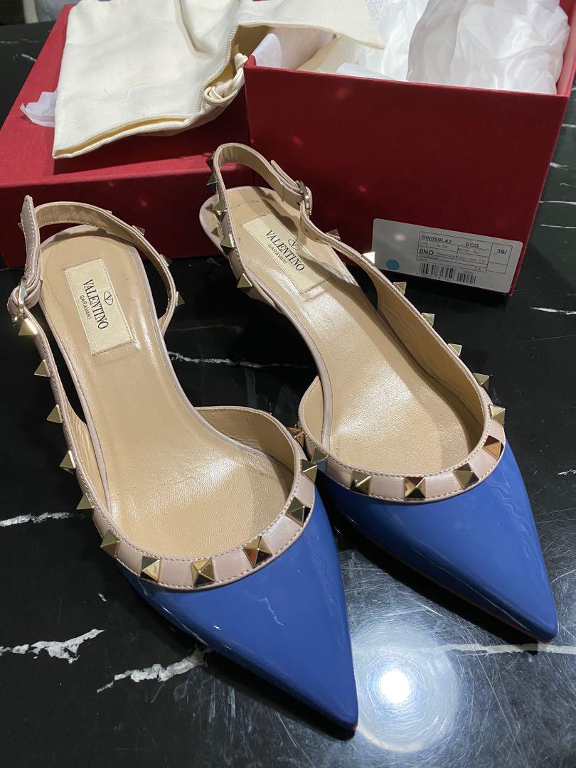 Valentino Rockstud Patent Slingback Pump 50 MM Sling size 37 authentic from MBS shop pristine looks very pretty