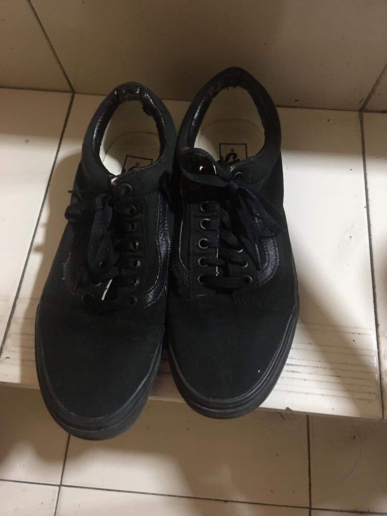 vans old skool all black womens