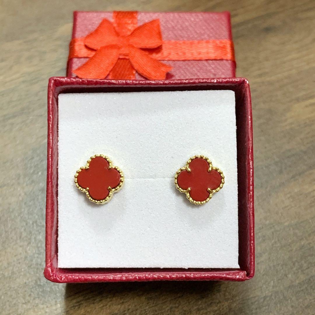 Vca red earrings deals