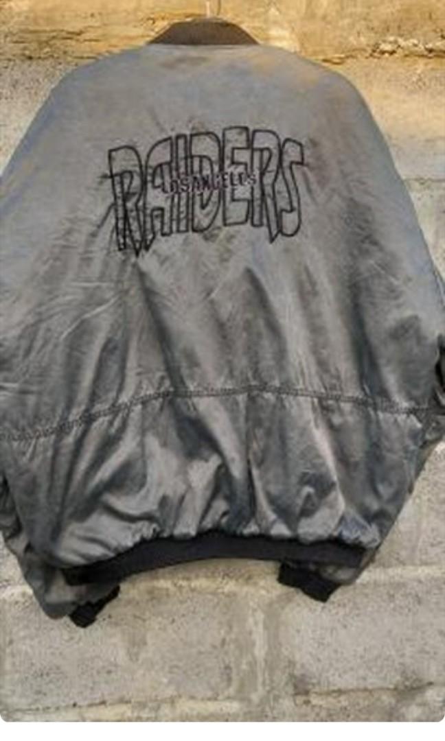 Vintage Jacket Raiders Nfl Mlb Yankees Dodgers Fesyen Pria Pakaian Atasan Di Carousell