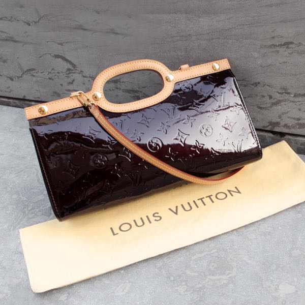 Louis Vuitton, Bags, Louis Vuitton Vernis Roxbury Drive 2way Hand Bag Wine  Red