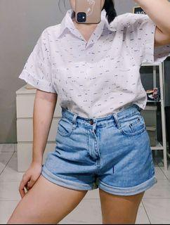 White pattern shirt
