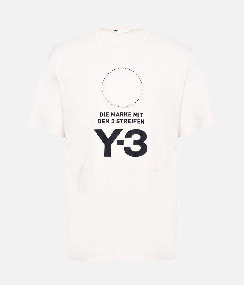 y3 stacked logo tee