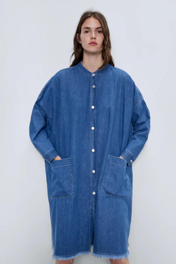 Zara 90's premium frock denim coat 