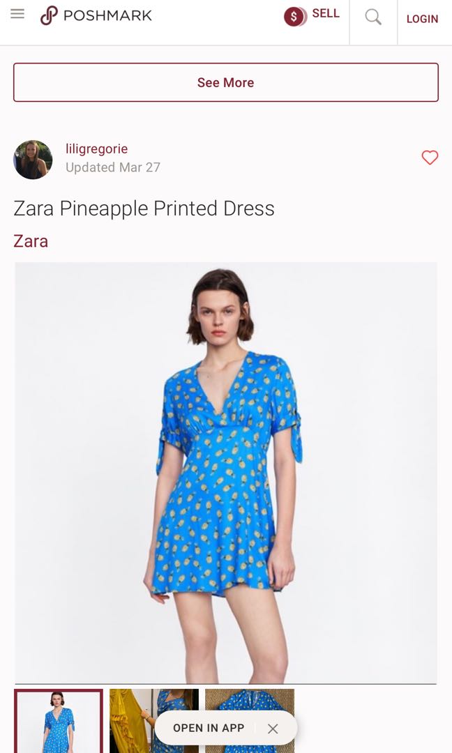 Zara cheap pineapple dress