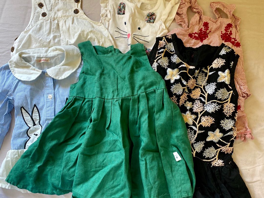 6pc nice baby clothes dresses 18mth to 2yrs