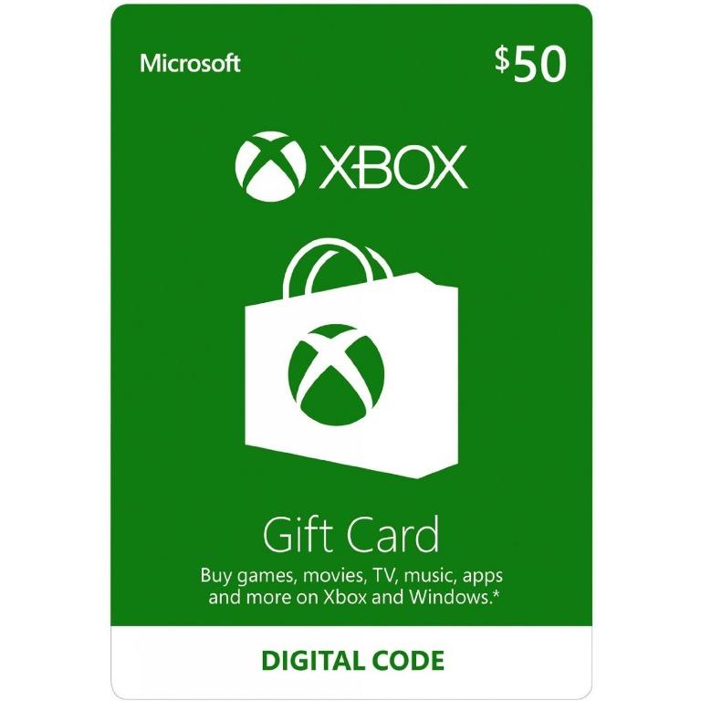 美版美國xbox Live 360 Gift Card 禮品卡預付卡usd 50 美金 Minecraft Fifa 2k21 Fortnite Doom Roblox 票券 禮物卡 代用券 Carousell