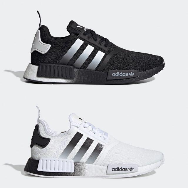 nmd black and white
