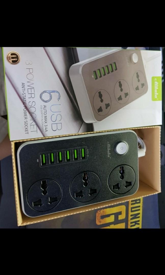 Alibaba 3604 6 Usb Ports With Socket Electronics Computer Parts Accessories On Carousell