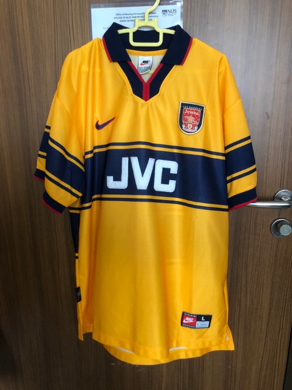 Arsenal 1997 1998 Away Jersey Authentic Men s Fashion Tops