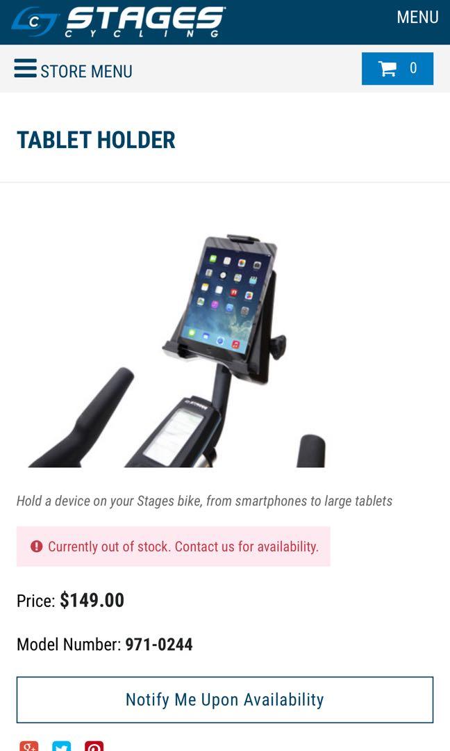 stages bike tablet holder
