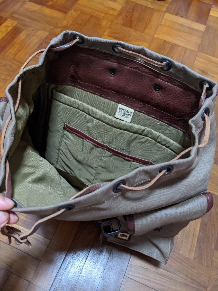 Dakota waxed canvas top rucksack