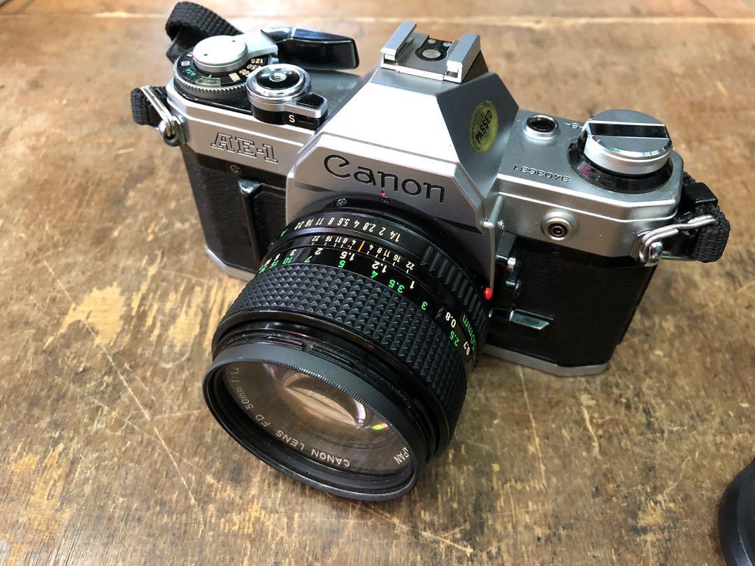 Canon AE-1 連原廠FD 50mm f1.4標準鏡, 攝影器材, 鏡頭及裝備- Carousell