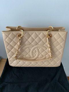 chanel gst beige gold hw