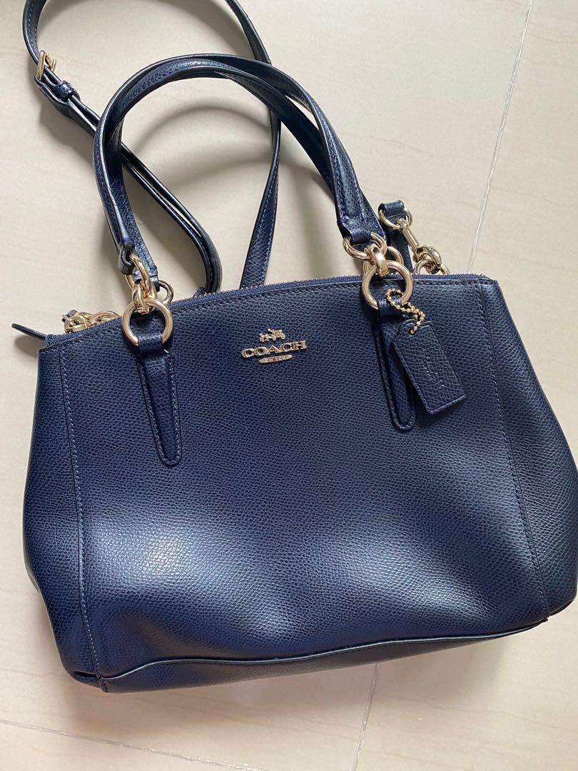 Coach Christie Carryall in Crossgrain [Navy], Women's Fashion, Bags &  Wallets, Tote Bags on Carousell