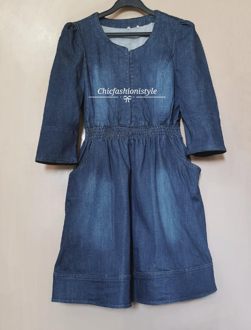 ClD) LN CUT LABEL TORY BURCH DENIM JEANS DRESS, Women's Fashion, Dresses &  Sets, Dresses on Carousell