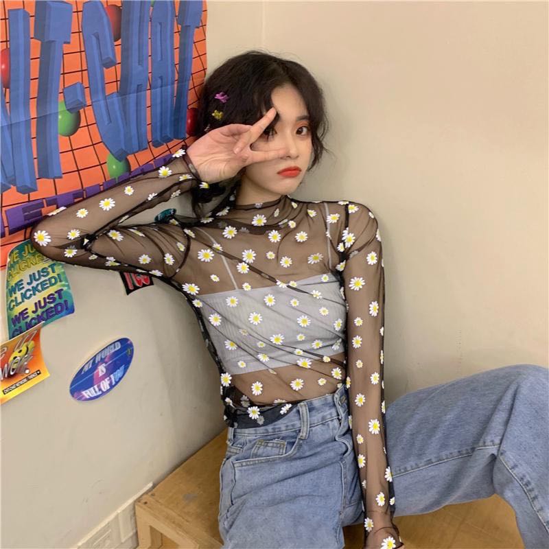 mesh daisy top