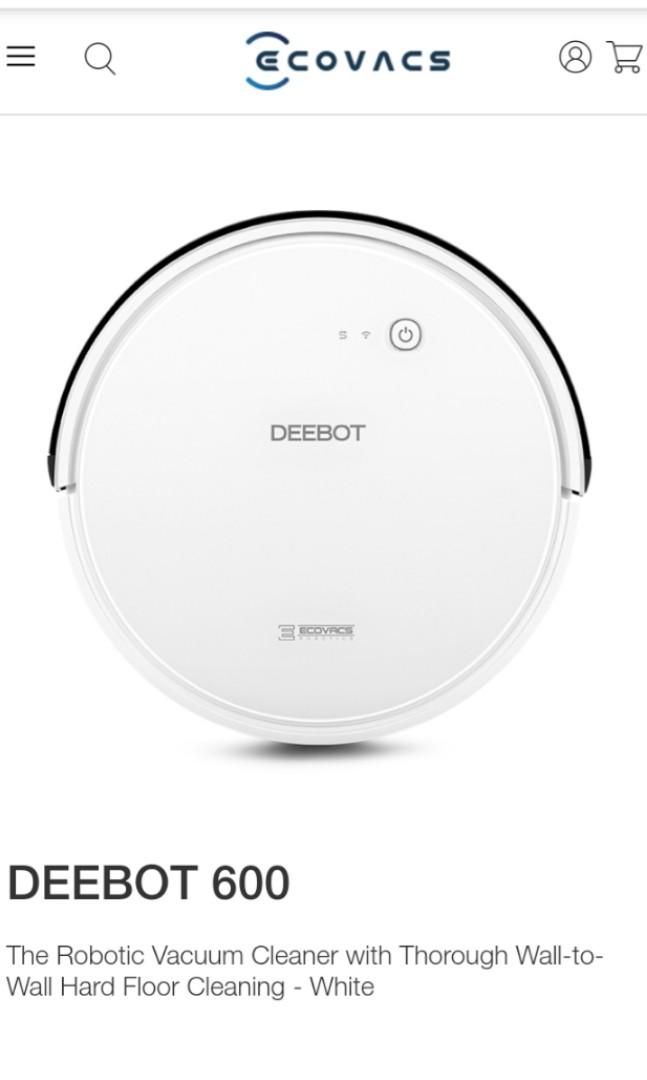 ECOVACS DEEBOT 600 - Robot Vacuum, TV \u0026 Home Appliances, Vacuum Cleaner \u0026  Housekeeping on Carousell