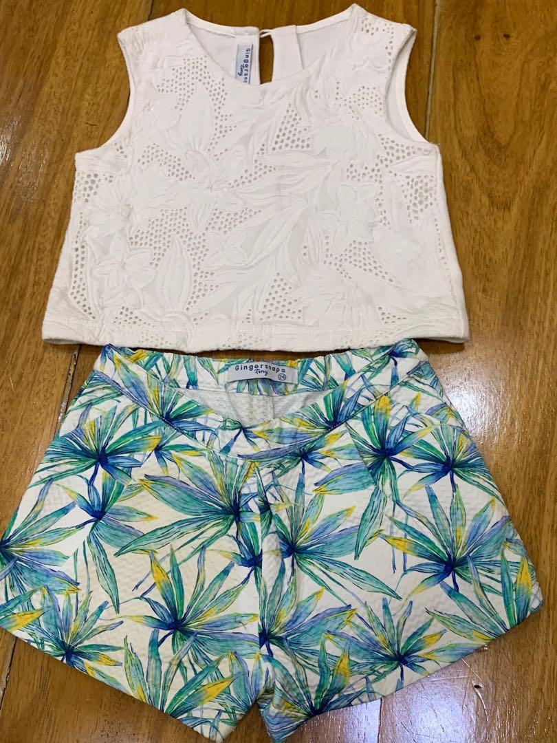 shorts and top set for baby girl
