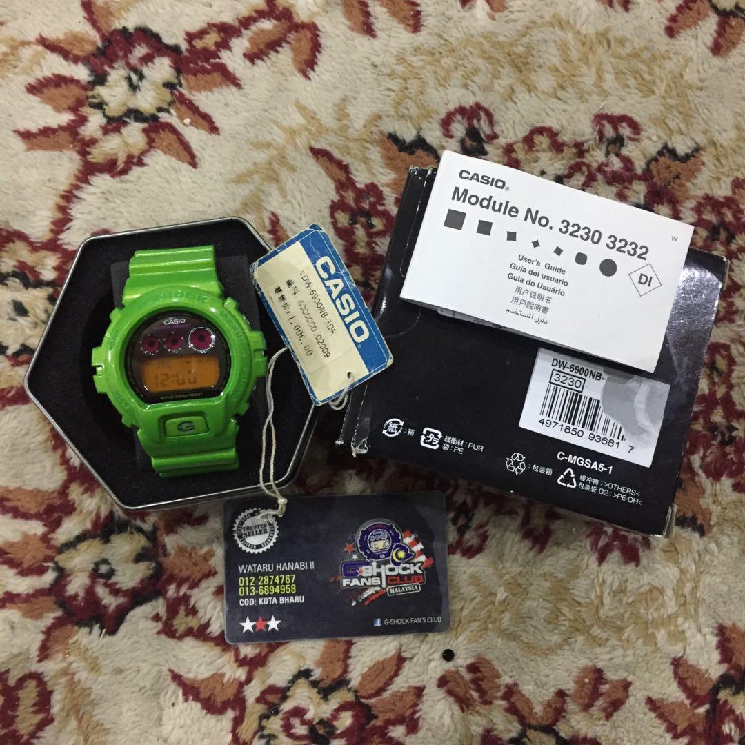Gshock Hulk Dw6900nb3 Module 3230 Men s Fashion Watches
