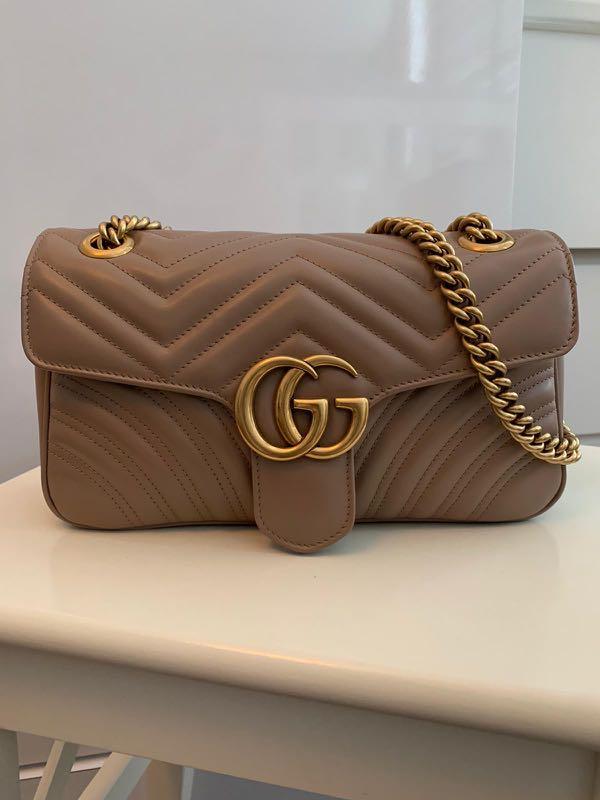 dusty pink gucci marmont