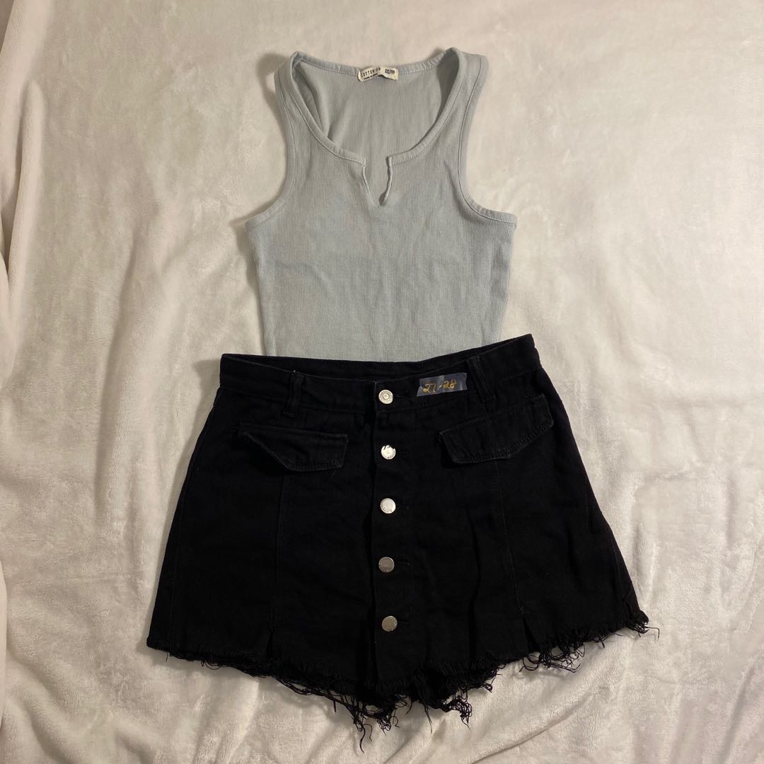 high waist palda maong