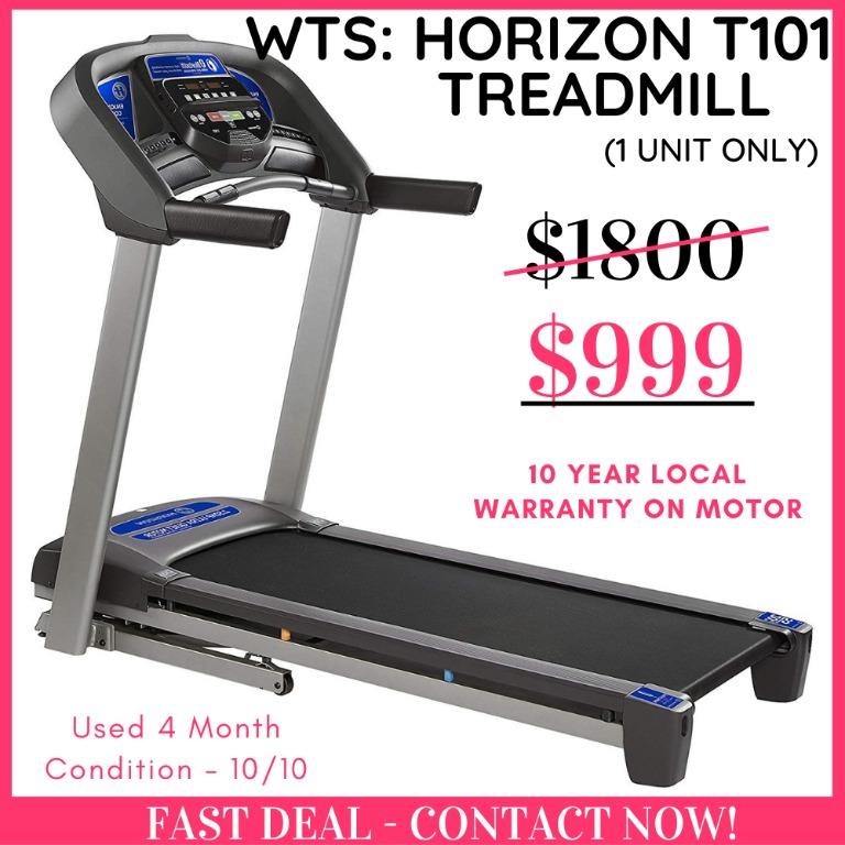 Horizon T101 Treadmill Excellent Condition Sports Equipment Exercise Fitness Cardio Fitness Machines on Carousell