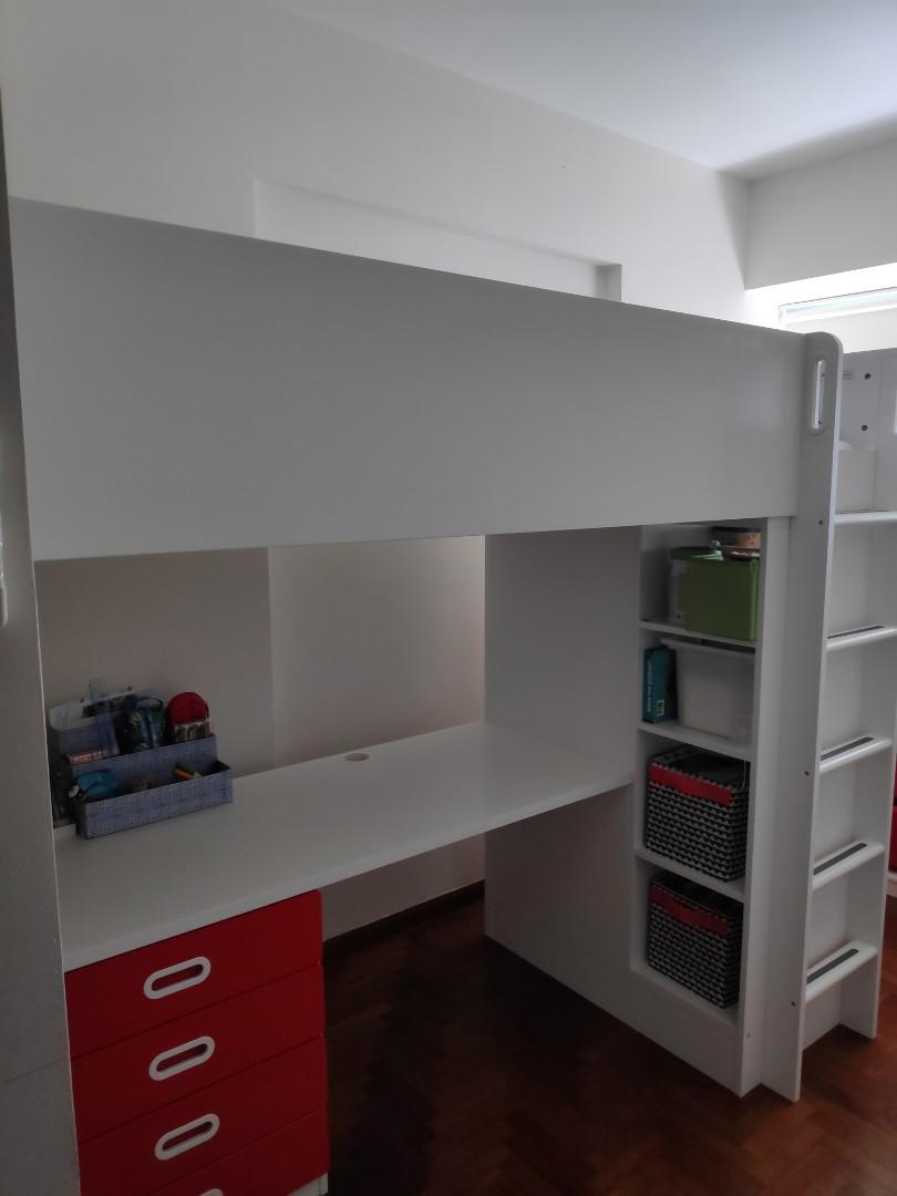 IKEA STUVA LOFT BED Complete bed, study table and storage system