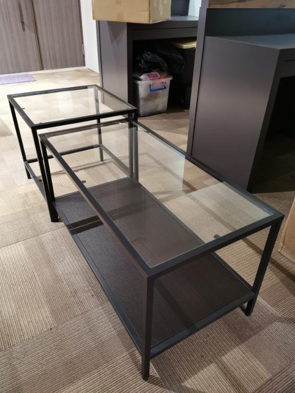 Ikea Vittsjo Glass Coffee Table Set Minty Furniture Tables Chairs On Carousell