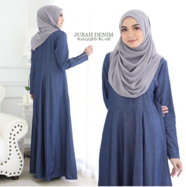 Jubah denim clearance