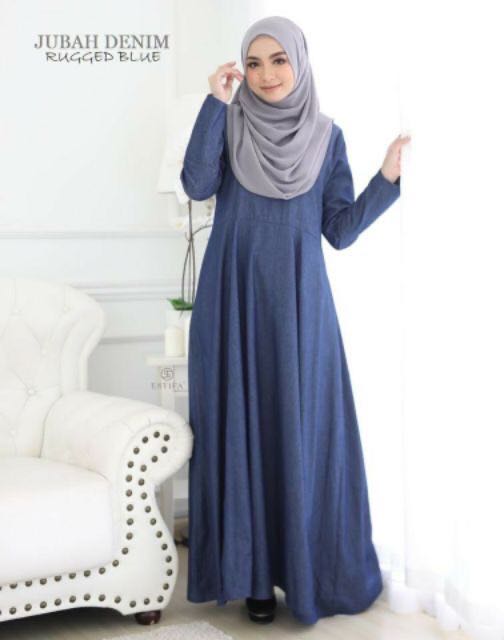 Dress denim muslimah hotsell