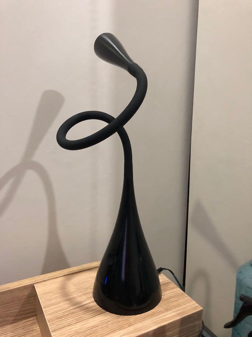 LED desk lamp with artistic flexible neck (Category: Lighting) located in Manila. Submitted by japs.japs1 (Listing ID 1033811423, Image 2). Description: LED desk lamp with artistic flexible neck. Bring out your imagination and create your own artistic lamp. Has 3 level of brightness LED color - Warm white - Light base has small crack but doesnt affect the light. - Original price P4,500. We are only selling our item for P1,000 Payment through onli
