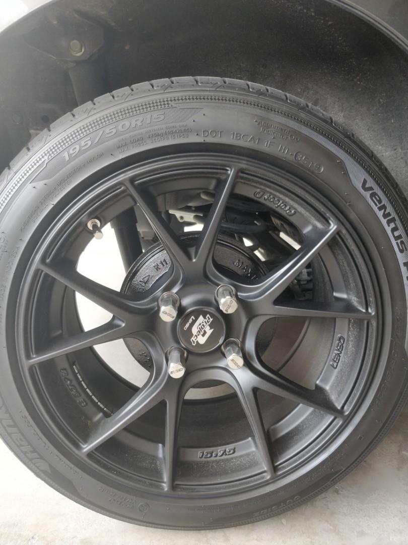 Lenso Project D Race 3 Original Thailand Rim W Hankook Tyre Auto Accessories On Carousell
