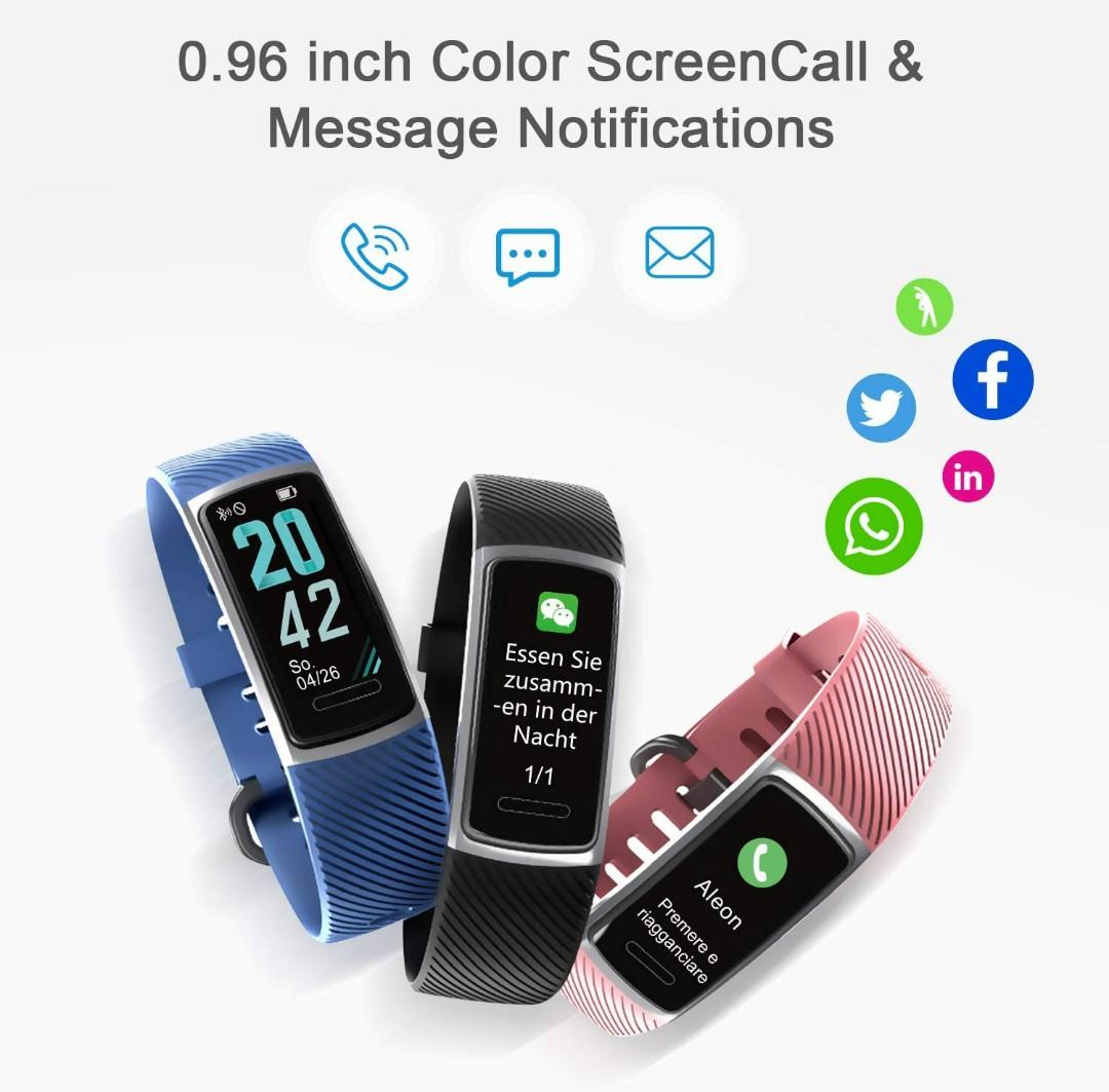 LETSCOM ID152 High End Fitness Trackers HR IP68 Waterproof